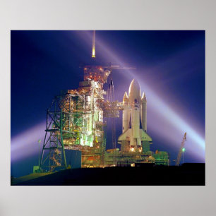 Poster Mission de navette spatiale STS-1 Lancement Pad A