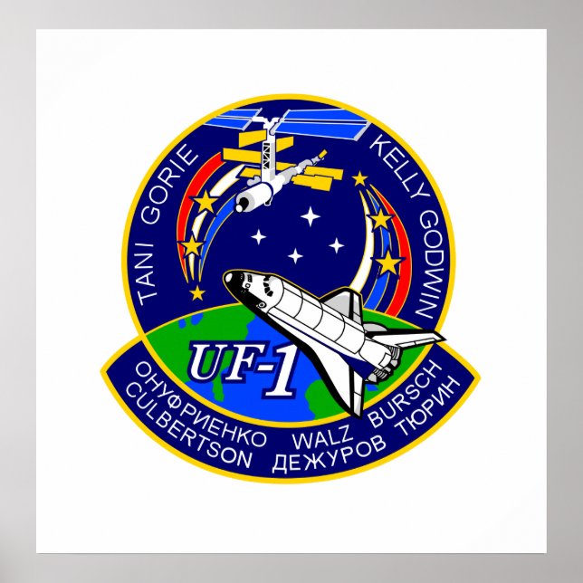 Poster Mission Patch of NASA STS-108 Shuttle (Devant)