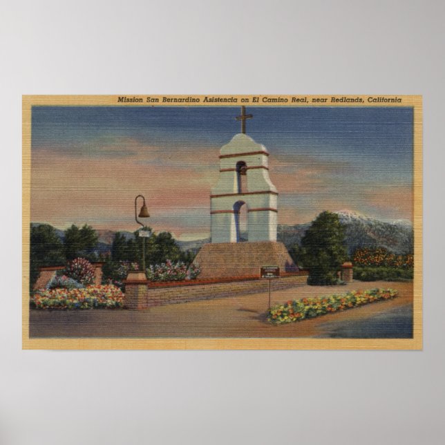 Poster Mission San Bernardino Asistencia (Devant)