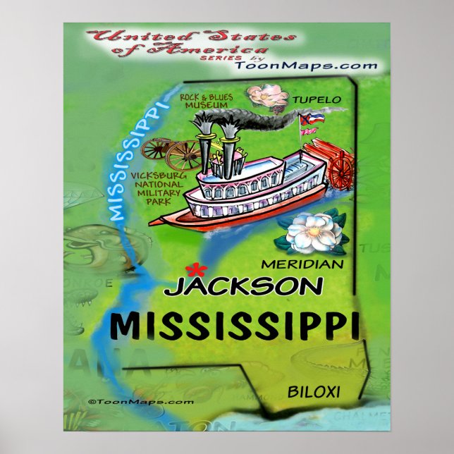 Poster Mississippi USA (Devant)