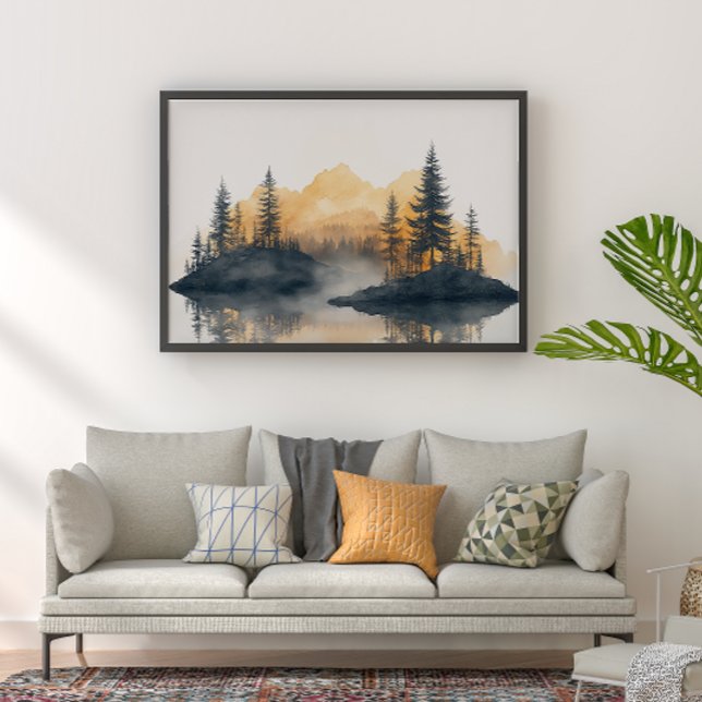 Poster Misty Peaks Zen Minimalist Wall Art (Créateur téléchargé)