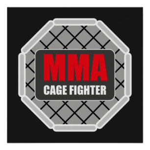 Poster Mixed Martial Arts Cage Fighter MMA