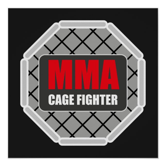 Poster Mixed Martial Arts Cage Fighter MMA (Devant)