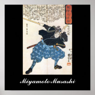 Poster Miyamoto Musashi Peinture c. Années 1800