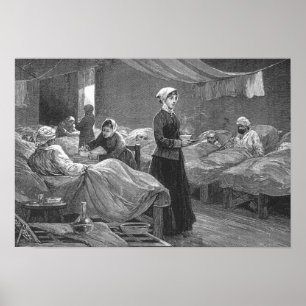 Poster Mlle Nightingale dans l'hôpital de caserne