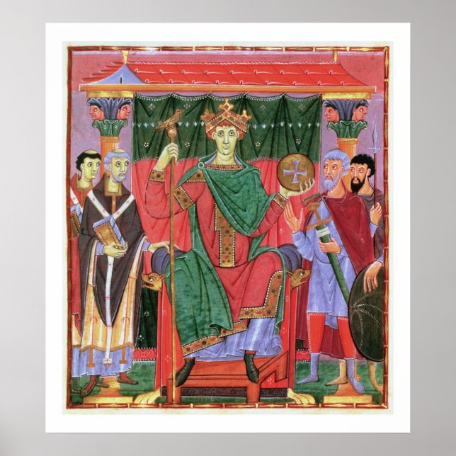 Poster Mme Cim.4453 f.42r Saint Empereur Romain Otto III (Devant)