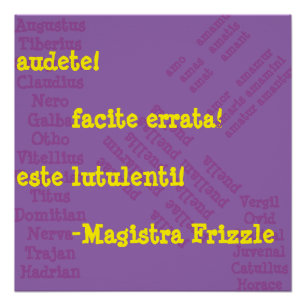 Poster Mme Frizzle dans le latin