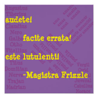 Poster Mme Frizzle en latin