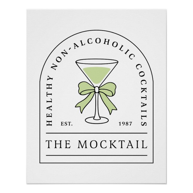 Poster Mocktail non alcoholic drink alcohol free cocktail (Devant)