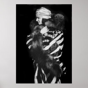 Poster Mode fourrure, années 1920