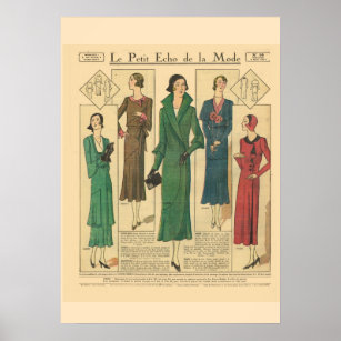 Poster Mode française rétro vintage 1931