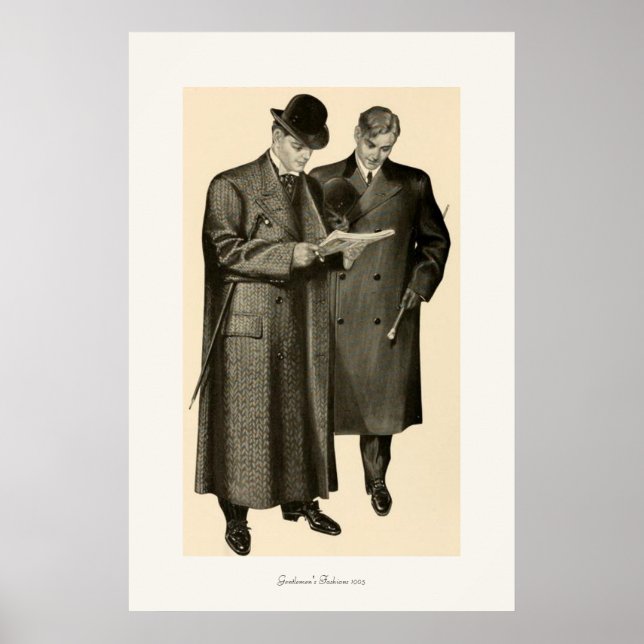 Poster Mode homme 1905 (Devant)