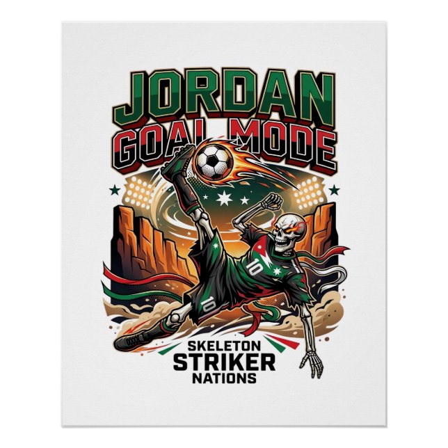 Poster Mode Jordan Objectif Squelette Nations Attaquant D (Devant)