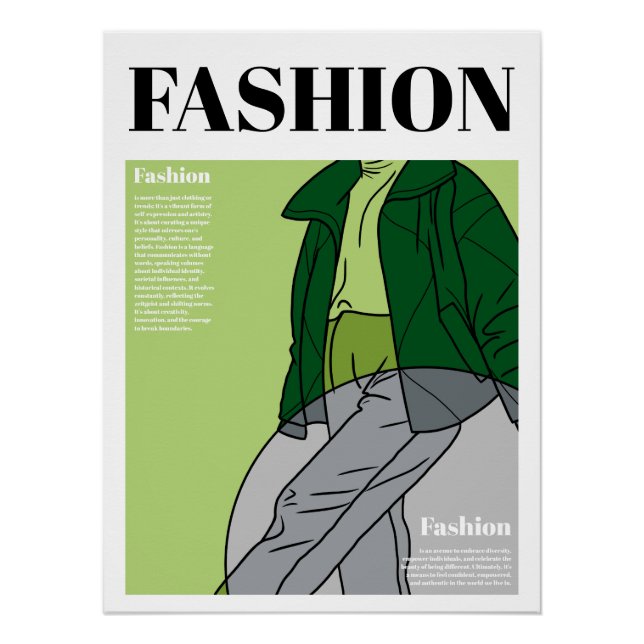 Poster Mode : Manteau de pouffer et pantalons de sueur (Devant)