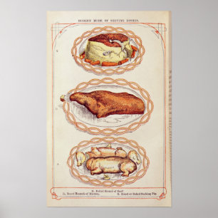 Poster Mode moderne des plats de portion, de Mme Beaton
