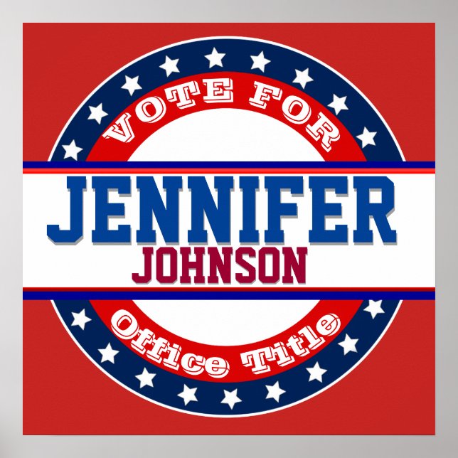 Poster Modèle de campagne customisé (Devant)