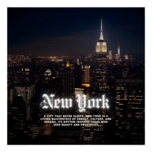 Poster Modèle de l'affiche Skyline de New York