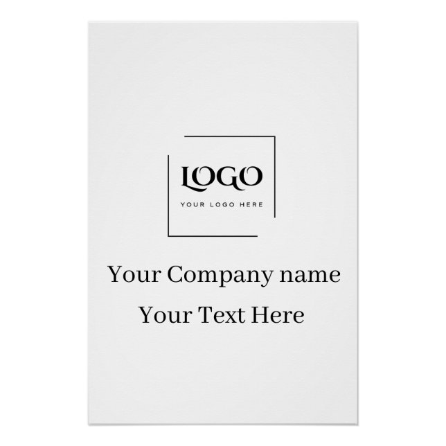 Poster Modèle de logo personnalisé élégant (Devant)