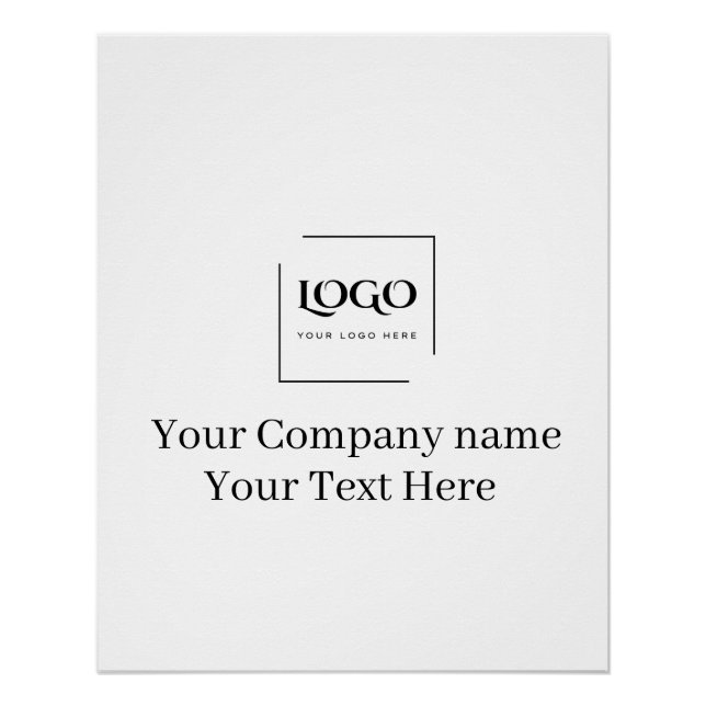 Poster Modèle de logo personnalisé élégant (Devant)