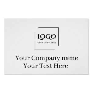 Poster Modèle de logo personnalisé élégant