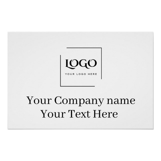 Poster Modèle de logo personnalisé élégant (Devant)