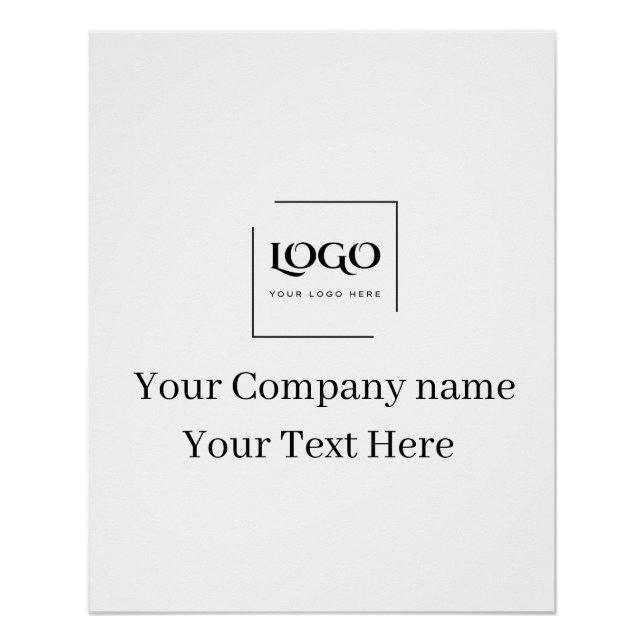 Poster Modèle de logo personnalisé élégant (Devant)