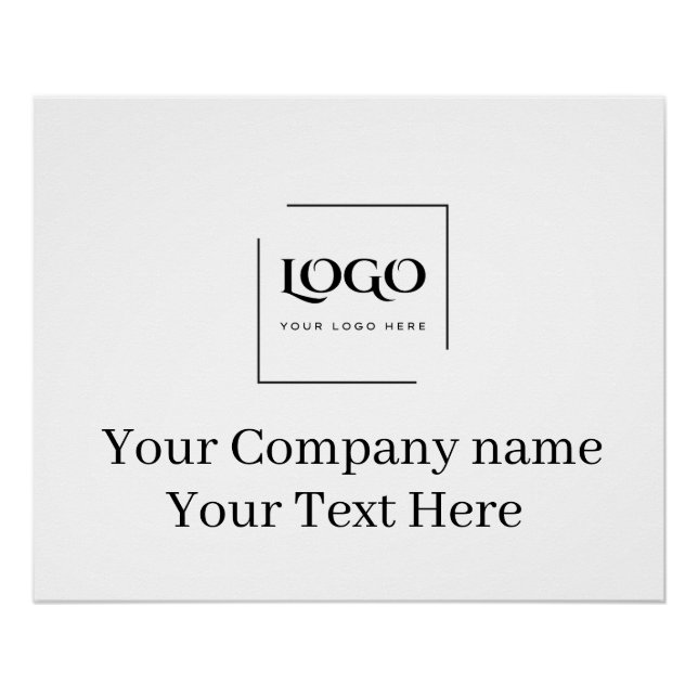 Poster Modèle de logo personnalisé élégant (Devant)