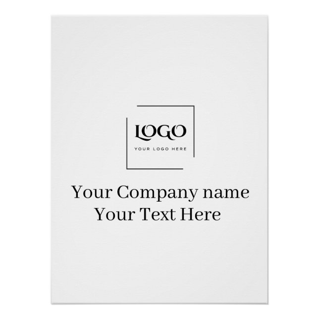 Poster Modèle de logo personnalisé élégant (Devant)
