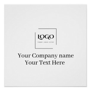 Poster Modèle de logo personnalisé élégant