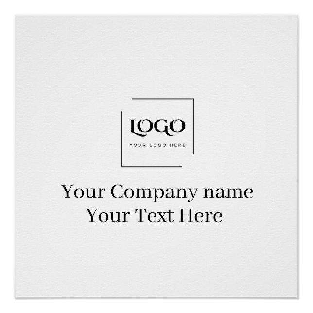 Poster Modèle de logo personnalisé élégant (Devant)