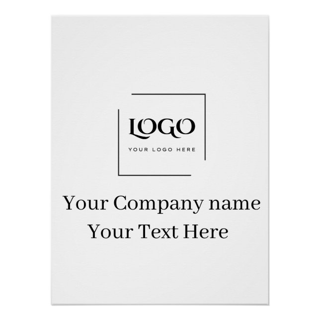 Poster Modèle de logo personnalisé élégant (Devant)