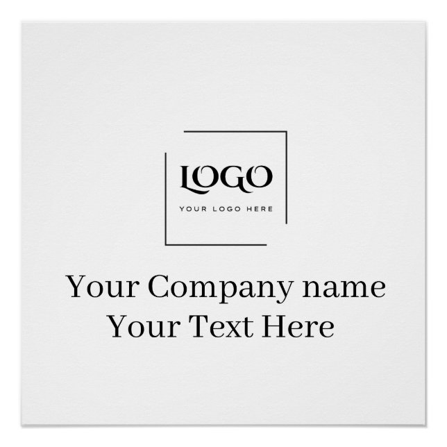 Poster Modèle de logo personnalisé élégant (Devant)