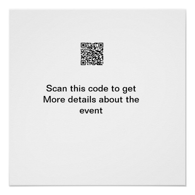 Poster Modèle d'événement commercial de scan de code Q R  (Devant)