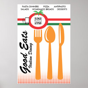 Poster Modèle dîner Décontracté italien
