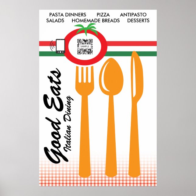 Poster Modèle dîner Décontracté italien (Devant)