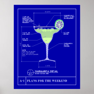 Poster Modèle pour une margarita