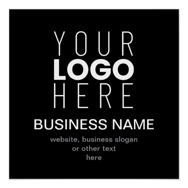 Poster Modèle promotionnel simple pour le logo de votre e (Devant)