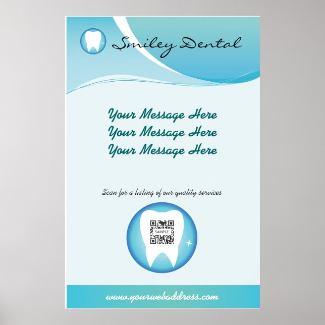 Poster Modèle Soins dentaires (Devant)