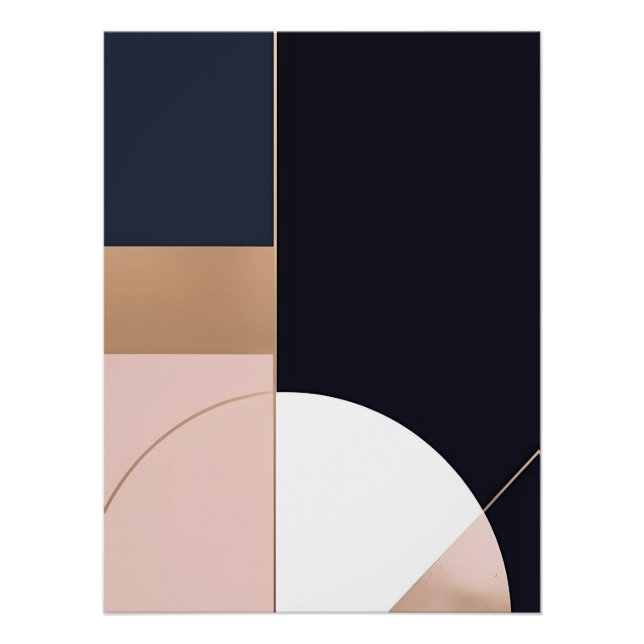 Poster Modern minimalist abstract wall art (Devant)