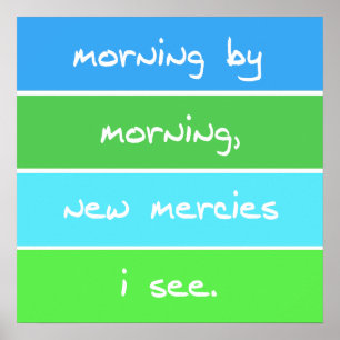 Poster Modern Morning By Morning Christian Chanson Lyrics