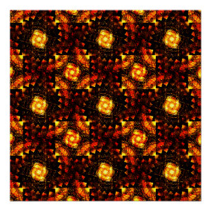 Poster Moderne Bohème Élégant Motif d'Art Abstrait Or #50