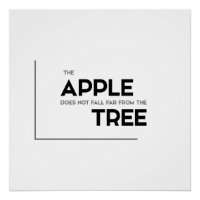MODERNE cite : pomme ne tombe pas loin, arbre