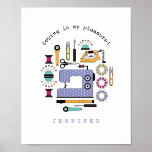 Poster moderne des fournitures et des outils