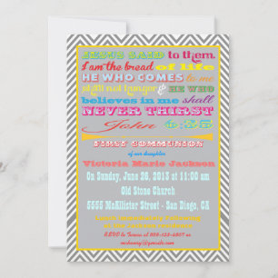 Poster moderne Invitation de la première communion