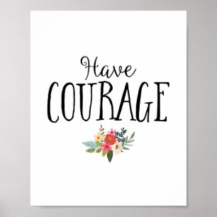 Poster Moderne Ont Courage Nursery Art