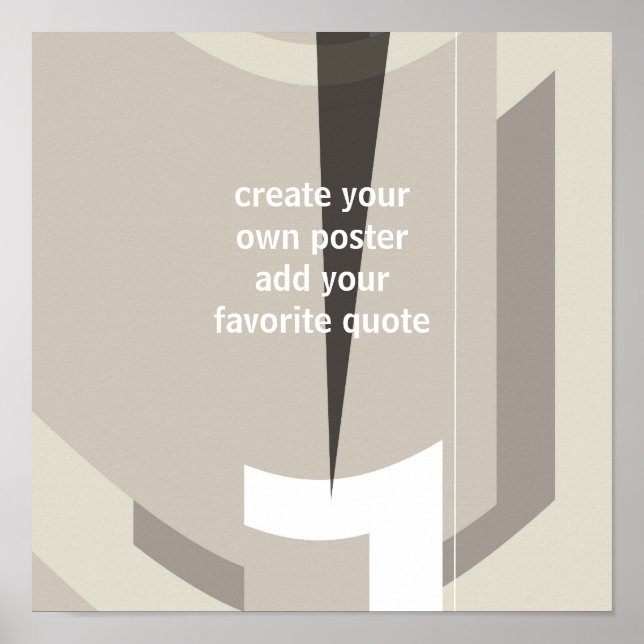 poster moderne personnalisé ajouter votre propre d (Devant)