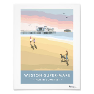 Poster moderne Retro Weston-super-Mare