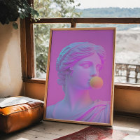 Poster moderne rose et violet Pop Art Vénus