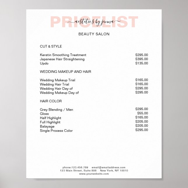 Poster moderne Simpel Preishear (Devant)