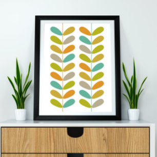 Poster moderne style Buds du milieu du siècle - Co